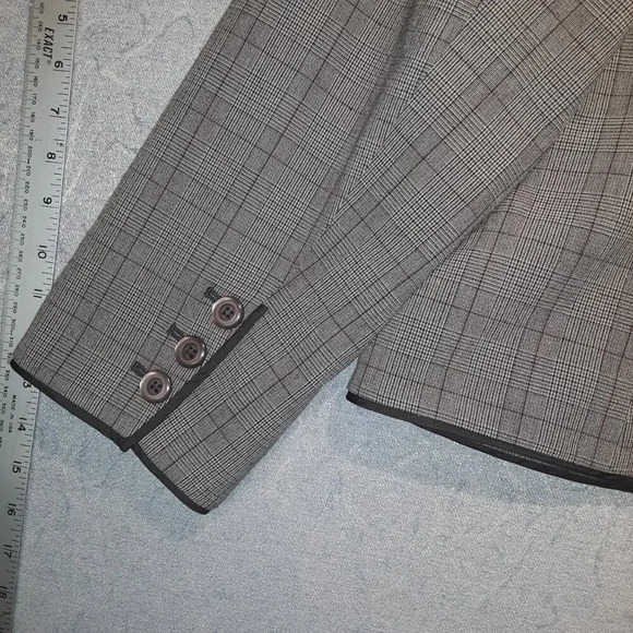 Norton McNaughton Woman's Brown Plaid Blazer Size 18W - Picture 14 of 16